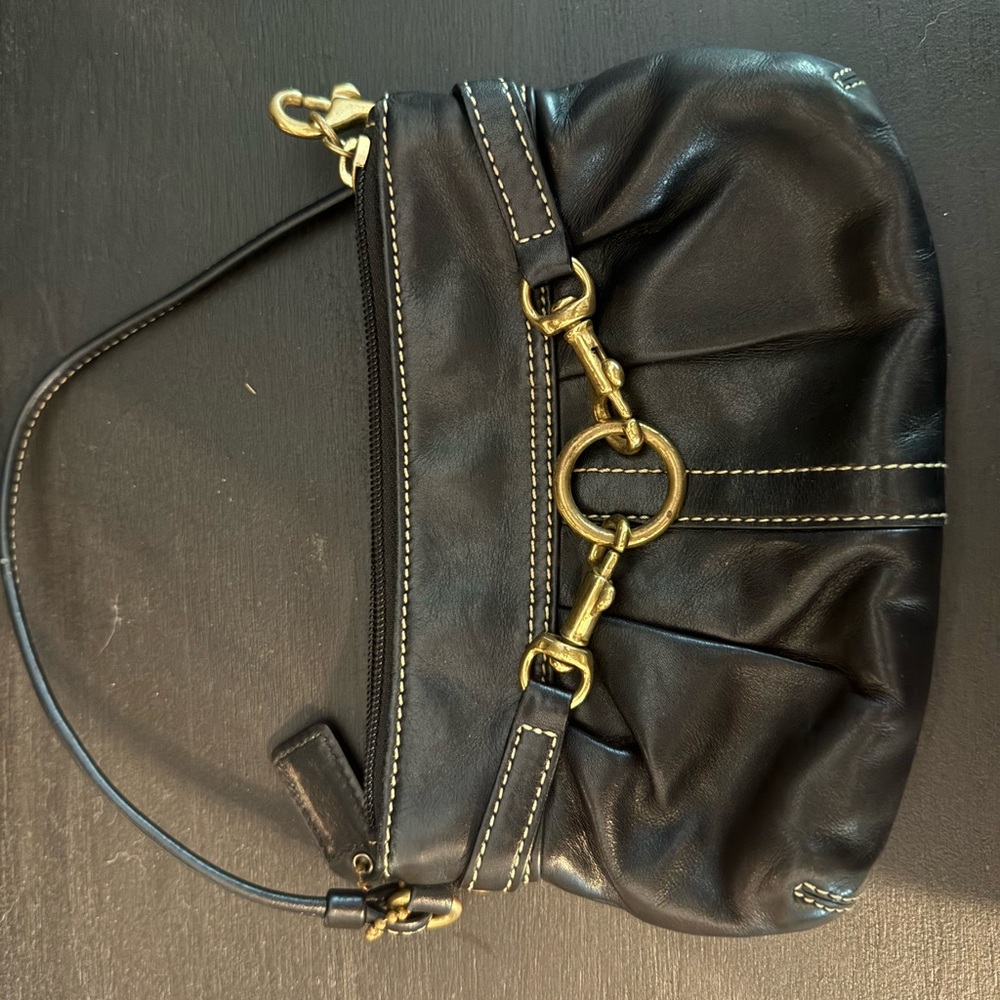 Coach Black and Gold Wallet with Timeless Design